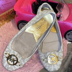 Michael Kors Silver and Gold Loafers💎